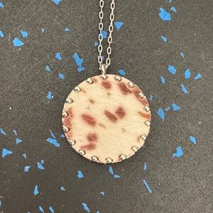 Cow Print Pendant Necklace
